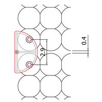 Sistema d'aggancio per VedoNonVedo 20 coppie di agganci a forma di mezzaluna con viti 2